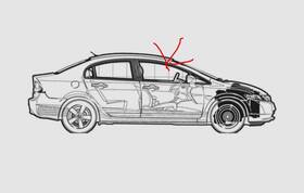 Honda Fv22855 2006-2011 Civic/hybrid 4d Sed Fd Lh Front Passenger Window