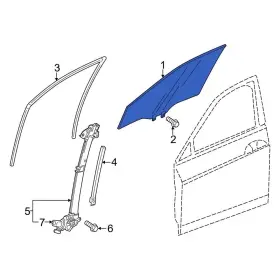 73400tvaa12 Honda Oe Rear Right Door Glass 73400tvaa12 Honda Oe Rear Right Door Glass