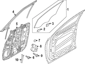82420-r6030 Hyundai Genuine Movable Glass 82420-r6030 Hyundai Genuine Movable Glass