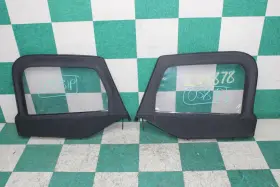 280-ljeep Jeep 97-06 Wrangler Black Soft Top Pair Driver Left Passenger Right Upper Door Window