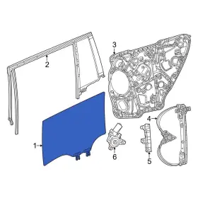 68449565ab Jeep Oe For Grand Cherokee 2022-2024 Rear Left Door Glass 68449565ab Jeep Oe For Grand Cherokee 2022-2024 Rear Left Door Glass