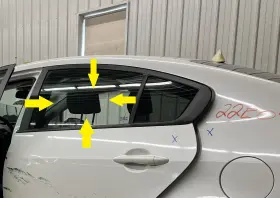 26030gt Kia 14-18 Forte Driver Left Rear Door Tinted Glass Window Only 26030gt Kia 14-18 Forte Driver Left Rear Door Tinted Glass Window Only