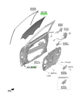 82420-q5120 Kia Seltos 2019-2026 Glass Assy Front Door Rh 82420 Q5120 82420-q5120 Kia Seltos 2019-2026 Glass Assy Front Door Rh 82420 Q5120