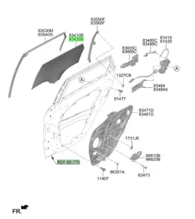 83420-q5120 Kia Seltos 2020-2025 Glass Assembly Rear Door Rh 83420 Q5120 83420-q5120 Kia Seltos 2020-2025 Glass Assembly Rear Door Rh 83420 Q5120