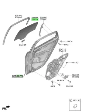 83421-m7021 Kia Forte/koup 2018-2024 Glass Rear Door Window Rh 83421 M7021 83421-m7021 Kia Forte/koup 2018-2024 Glass Rear Door Window Rh 83421 M7021