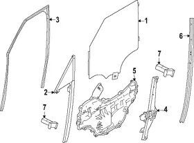 Lr181881 Land-rover Genuine Door Glass
