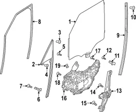 Lr185452 Land-rover Genuine Door Glass Lr185452 Land-rover Genuine Door Glass