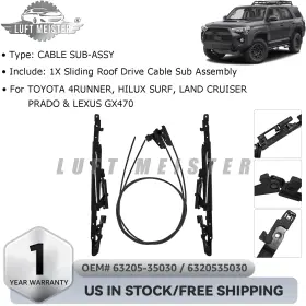 63205-35030 Luft Meister Sliding Roof Drive Cable Sub Assembly For Lexus Gx470 Toyota 4runner