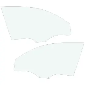 18006640 Martins Door Glasses Set Of 2 Front Left-and-right Left And Right For Hyundai Accent Pair