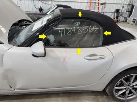 26579gt Mazda 16-23 Miata Driver Left Front Door Glass Window Only