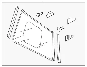 Cg36-63-950a Mazda Genuine Quarter Glass Cg36-63-950a Mazda Genuine Quarter Glass
