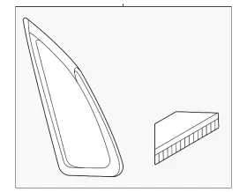 Dgh9-63-950a Mazda Genuine Quarter Glass Dgh9-63-950a Mazda Genuine Quarter Glass