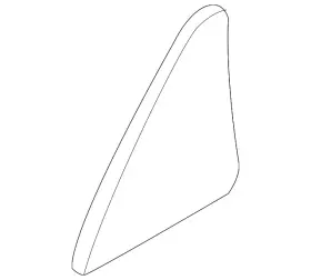 Ka0h-72-661a Mazda Genuine Vent Glass Ka0h-72-661a Mazda Genuine Vent Glass