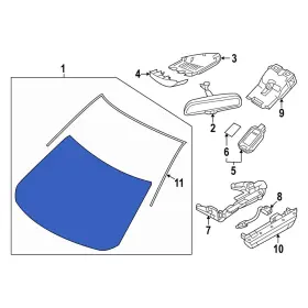 Vc8763900 Mazda Oe Front Windshield Vc8763900 Mazda Oe Front Windshield