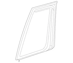 166-730-09-55 Mercedes-benz Genuine Window Fixed