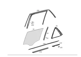 166-730-15-55 Mercedes-benz Genuine Window Fixed 166-730-15-55 Mercedes-benz Genuine Window Fixed