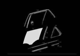166-730-16-55 Mercedes-benz Genuine Window Fixed