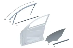 167-725-88-00 Mercedes-benz Genuine Side Window Pane 167-725-88-00 Mercedes-benz Genuine Side Window Pane