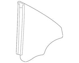 Mercedes-benz 172-670-02-00-64 Genuine Mercedes-benz Quarter Glass