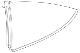 190-670-00-00 Mercedes-benz Genuine Side Window Fixed 190-670-00-00 Mercedes-benz Genuine Side Window Fixed
