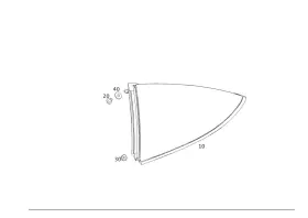 190-670-01-00 Mercedes-benz Genuine Side Window Fixed