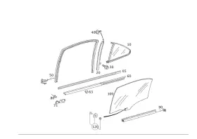 203-735-19-10 Mercedes-benz Genuine Glass Pane