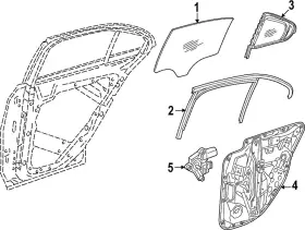 206-735-17-01 Mercedes-benz Genuine Side Window Pane 206-735-17-01 Mercedes-benz Genuine Side Window Pane