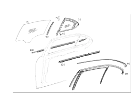 213-730-44-02 Mercedes-benz Genuine Side Window Pane 213-730-44-02 Mercedes-benz Genuine Side Window Pane