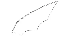 214-725-11-00 Mercedes-benz Genuine Door Glass 214-725-11-00 Mercedes-benz Genuine Door Glass