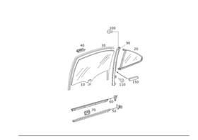 Mercedes-benz 220-730-04-18-64 Genuine Mercedes-benz Crank Window
