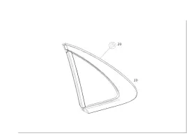 222-670-56-01 Mercedes-benz Genuine Side Window Fixed
