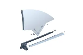 236-670-02-00 Mercedes-benz Genuine Side Window Pane 236-670-02-00 Mercedes-benz Genuine Side Window Pane