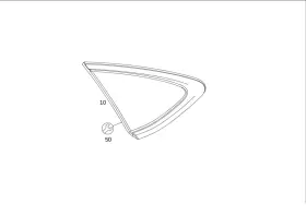 253-670-28-01 Mercedes-benz Genuine Side Window Fixed 253-670-28-01 Mercedes-benz Genuine Side Window Fixed