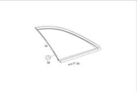 Mercedes-benz 253-670-37-01 Genuine Mercedes-benz Side Window Fixed
