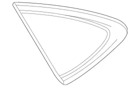 254-670-44-00 Mercedes-benz Genuine Side Window Fixed 254-670-44-00 Mercedes-benz Genuine Side Window Fixed