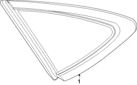 254-670-53-01 Mercedes-benz Genuine Side Window Fixed