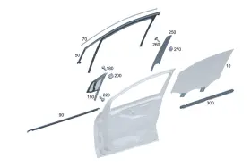 294-720-18-01 Mercedes-benz Genuine Side Window Fixed 294-720-18-01 Mercedes-benz Genuine Side Window Fixed