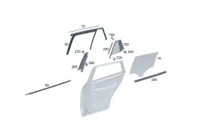 294-730-60-02 Mercedes-benz Genuine Side Window Fixed 294-730-60-02 Mercedes-benz Genuine Side Window Fixed