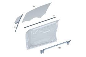 Mercedes-benz 297-720-29-00 Genuine Mercedes-benz Side Window Fixed
