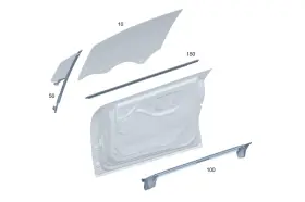 297-720-29-00 Mercedes-benz Genuine Side Window Fixed 297-720-29-00 Mercedes-benz Genuine Side Window Fixed
