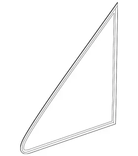447-673-03-05 Mercedes-benz Genuine Vent Glass