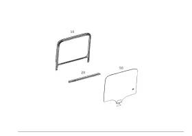 463-730-07-01 Mercedes-benz Genuine Side Window Pane