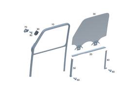 Mercedes-benz 465-720-30-00 Genuine Mercedes-benz Side Window Pane