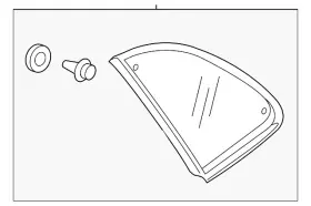 6121a318 Mitsubishi Genuine Quarter Glass