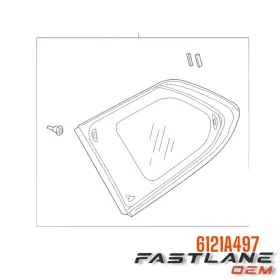 6121a497 Mitsubishi 2014-2020 Outlander Left Rear Quarter Glass New Oem 6121a497 Mitsubishi 2014-2020 Outlander Left Rear Quarter Glass New Oem