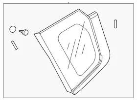 6121a768 Mitsubishi Genuine Quarter Glass