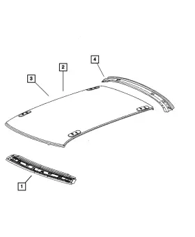 04780981ae Mopar Genuine Rear Window Opening Header 4780981ae 04780981ae Mopar Genuine Rear Window Opening Header 4780981ae