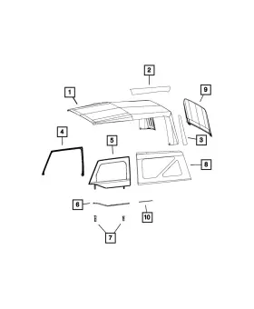 1ya00fx9ae Mopar Genuine Quarter Window Right 1ya00fx9ae Mopar Genuine Quarter Window Right