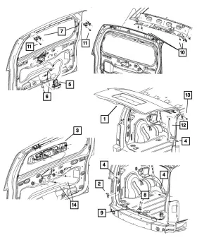 55360889ab Mopar Genuine Lift-gate