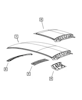 68071183ac Mopar Genuine Roof Rear Header 68071183ac Mopar Genuine Roof Rear Header